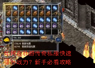 如何在壮游传奇私服快速提升战力?新手必看攻略 如何在壮游传奇私服快速提升战力?新手必看攻略