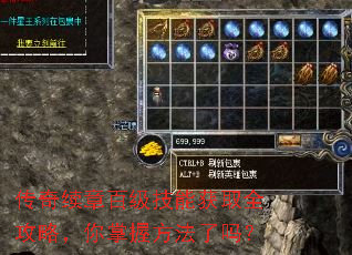 传奇续章百级技能获取全攻略,你掌握方法了吗? 传奇续章百级技能获取全攻略,你掌握方法了吗?